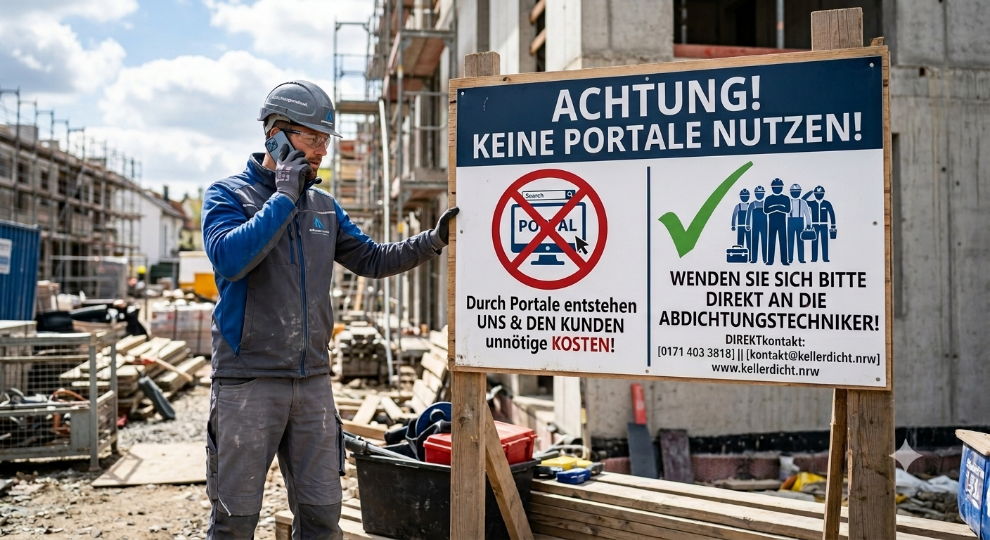 Direkt zu den Abdichtungsunternehmen - Keine Portale